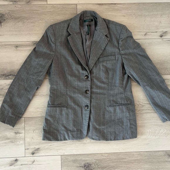 Ralph Lauren Gray Pin Stripe Blazer - Picture 1 of 6